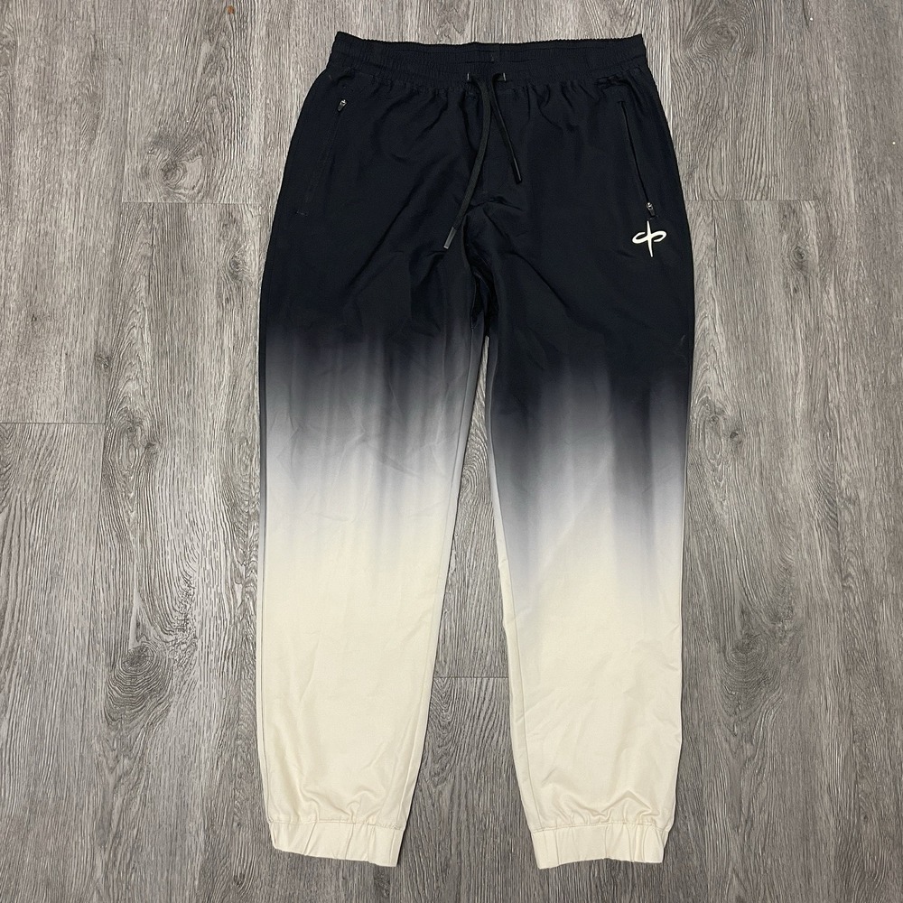 Santo Studio Jogger Men's Large Black White Fade Sweatpants Tempo Comfort
